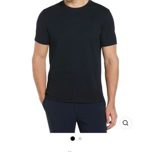 Mens rib knit crew neck tee